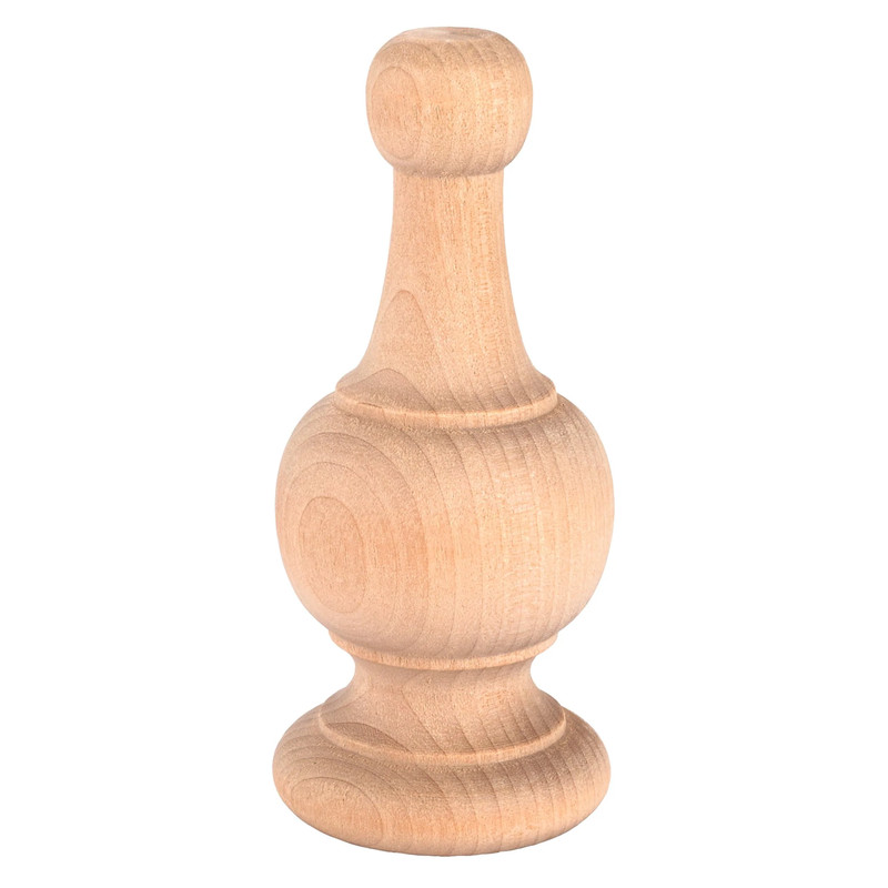 Pre-Drilled Finial - Height:4-3/8" - Max Diameter:1-7/8"